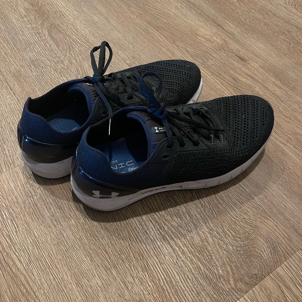 Under Armour Black and Navy Knit Athletic Sneakers